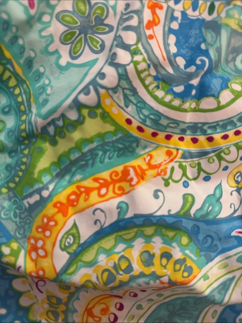 Ralph Lauren Multicolored Paisley Strapless Bikini Top Size 10 Swimwear Resort